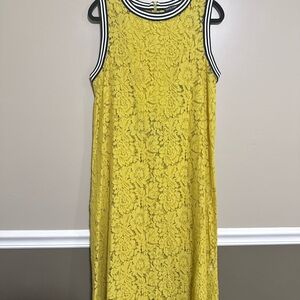 Dolce & Gabbana Yellow Sheath Midi Dress